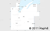 Silver Style Simple Map of Baraga County, single color outside