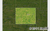 Satellite Map of Branch County, darken