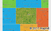 Satellite Map of Branch County, political outside