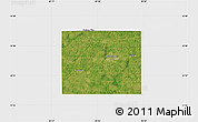 Satellite Map of Branch County, single color outside
