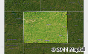 Satellite Map of Calhoun County, darken