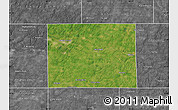 Satellite Map of Calhoun County, desaturated