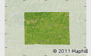 Satellite Map of Calhoun County, lighten