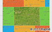 Satellite Map of Calhoun County, political outside