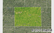 Satellite Map of Calhoun County, semi-desaturated