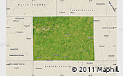 Satellite Map of Calhoun County, shaded relief outside
