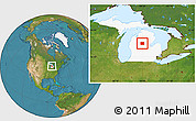 Satellite Location Map of Clare County, highlighted parent region