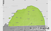 Physical Map of Huron County, desaturated