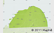 Physical Map of Huron County, lighten
