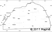 Blank Simple Map of Huron County, cropped outside