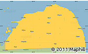 Savanna Style Simple Map of Huron County