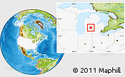 Physical Location Map of Ionia County, highlighted country