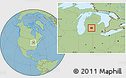 Savanna Style Location Map of Ionia County