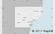 Gray Map of Iosco County, single color outside