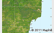 Satellite Map of Iosco County