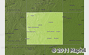 Physical Map of Isabella County, darken