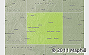 Physical Map of Isabella County, semi-desaturated