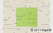 Physical Map of Isabella County, shaded relief outside