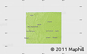 Physical Map of Isabella County, single color outside