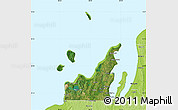 Satellite Map of Leelanau County, physical outside