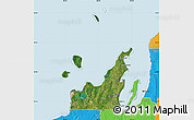Satellite Map of Leelanau County, political outside