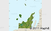 Satellite Map of Leelanau County, shaded relief outside
