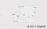 Silver Style 3D Map of Montmorency County, single color outside