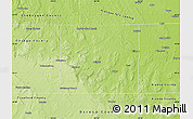 Physical Map of Montmorency County