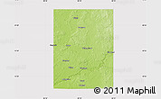 Physical Map of Newaygo County, cropped outside