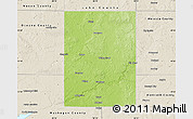 Physical Map of Newaygo County, shaded relief outside