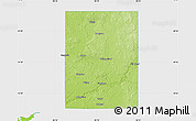 Physical Map of Newaygo County, single color outside