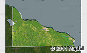 Satellite Map of Presque Isle County, darken