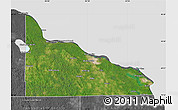 Satellite Map of Presque Isle County, desaturated