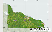 Satellite Map of Presque Isle County, lighten