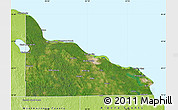 Satellite Map of Presque Isle County, physical outside