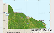 Satellite Map of Presque Isle County, shaded relief outside