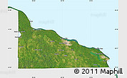 Satellite Map of Presque Isle County, single color outside