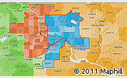 Political Shades 3D Map of ZIP codes starting with 551