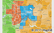 Political Shades Map of ZIP codes starting with 551