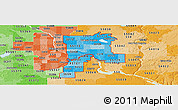 Political Shades Panoramic Map of ZIP codes starting with 551