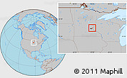 Gray Location Map of ZIP code 55110