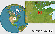 Satellite Location Map of ZIP code 55110