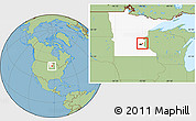Savanna Style Location Map of ZIP code 55110, highlighted state