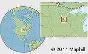 Savanna Style Location Map of ZIP code 55110