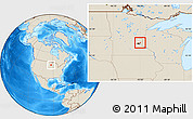 Shaded Relief Location Map of ZIP code 55110