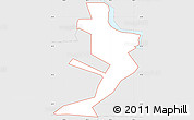 Silver Style Simple Map of ZIP code 55111