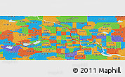 Political Panoramic Map of ZIP codes starting with 554
