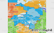 Political Shades 3D Map of ZIP codes starting with 566