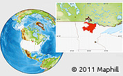 Physical Location Map of ZIP codes starting with 566, highlighted country