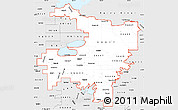 Silver Style Simple Map of ZIP codes starting with 566